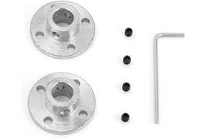 Artillery Acoplamiento de brida, 2 piezas M4 Acoplamiento de brida rígida Conector de acoplamiento del eje del motor Id 10 mm Od 16 mm Conector de montaje del cojinete del eje del acoplamiento