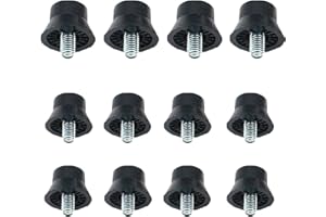 MORJCG 12 Pcs Rugby Studs, Football Boots, Plastic Football Studs, Football Studs, Metal Studs Football Boots, Alumnium Football Plastic 13mm/16mm, Plastic Studs for Football Boots Men Kids Shoes(Black)