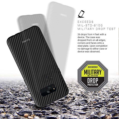 Evutec Funda a Prueba de ca  das y Resistente a los ara  azos de Kevlar  Serie AER para Samsung Galaxy S8  Plus  Color  Negro  de la Marca