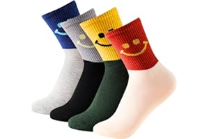 BALSETI Calcetines de Media Caña Estampados para Mujer y Niña. Pack de 6 Pares de Calcetines Divertidos y de Colores para Uso Diario. Talla Única 35-41. 85% Algodón.