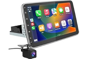 HEXINEX Autoradio 1 din Android 13 Universel Voiture Modèles Écran de 10 Pouces Supporte Carplay Android Auto Bluetooth WiFi GPS FM RDS USB Commande au Volant Caméra de recul [2 Go + 64 Go]