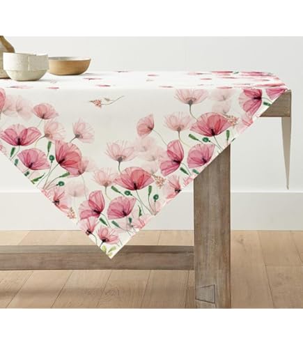 Artoid Mode Tafellinnen, bloemen, tulpen, lavendel, kat, lente, keukentafel, decoratie, binnen, vakantie, feest, decoratie, 85 x 85 cm Artoid Mode Tafellinnen, bloemen, tulpen, lavendel, kat, lente, keukentafel, decoratie, binnen, vakantie, feest, decoratie, 85 x 85 cm