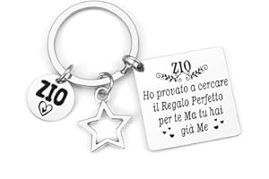 BOMEON Regalo Zio Portachiavi Regali Zio Idee Regalo Originali Zio Portachiave Regalo Compleanno Zio Regalo da Figlia del Fratello Regalo Natale Zio Regali Compleanno Zio Regali per Zio