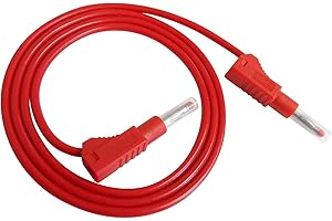 Xenterio 1m Labor Messleitung 1000V, mit 4mm Bananen-Sicherheitsstecker und Schiebehülse, Farbe rot