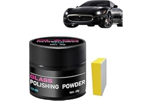 FANKAYI Glass Polishing Powder with Sponge,Glass Polishing Scratch Remover,Windshield Oil Remover,Windscreen Repair Kit,Polishing Compound,Car Windscreen Scratch Remover,Equipped with Sponge Wipe