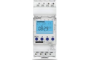 Theben TR610 top3 Digitale Zeitschaltuhr - 1-Kanal Wochenschaltuhr mit App-Programmierung, Display, 10 Jahre Gangreserve, elektrisch, DIN/Hutschiene, Timer für LEDs, Made in Germany