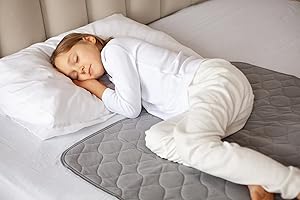 Töpfchentrainings-Bettpolster für wasserdichten Schutz, Bettschutz, ideal für Töpfchentraining und Bettnässen, Kleinkinder und Kinder, absoluter Lebensretter für Ihre Matratze und Laken, Lynmark Grau,