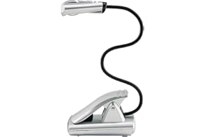 Wedo Klipsowa lampka do czytania LED do książek Kindle Pads Clipboards - srebrna