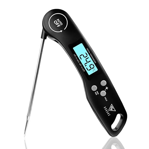 Doqaus Barbecue Thermometer Meat Thermometer Kitchen Thermometer Digital Thermometer, Black