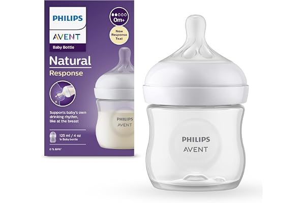 Philips Avent Natural Baby Feeding Bottle No.1 Brand Recommended by Moms Worldwide Ideal for 0 months+ Natural Response Technology Mimics Breastfeeding Uniquely Designed Nipple releases milk only when baby drinks Pack of 1 SCY900/01