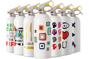 EXTINGUA Estintore Casa Omologato ABC 1 kg Estintore a Polvere con Presa Antipanico Regalo Uomo Donna Uso Domestico, Giardino, Auto, Barca, Mini Estintore Esterni - 1 pz