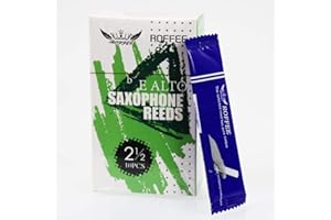 ROFFEE Sax Schilf,Altsax-Saxophon Blätter,alto sax saxophone reeds strength 2.5,10 pcs/box,individual packing
