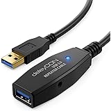 deleyCON 5m Câble Actif USB 3.0 Rallonge Active avec Amplificateur de Signal Câble Répéteur USB3.0 Câble de Rallonge PC Ordin