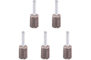 Utoolmart 20mm Flap Wheels Shank Mounted Sanding Disc Abrasive Wheel 80 Grits 5 Pcs