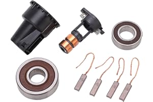 AQXREIGHT Lichtmaschinen-Reparatursatz, Schleifringbürsten, 230090, 0124515010, Lagersatz, Perfekter Ersatz, Elektrogeräte, ABS-Kupfermaterial