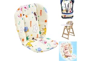 Coussin de Poussette Bébé,Cute Respirant Coussin de Chaise Haute BeBe Universelle Confortable Coussin Soutien Poussette pour Extérieur, Intérieur(Girafe)