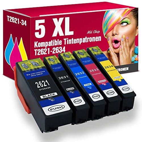 ms-point® 5 kompatible XXL Druckerpatronen für Epson Expression Premium XP-510 XP-520 XP-600 XP-600 XP-605 XP-610 XP-610 XP-615 XP-620 XP-620 Series XP-625 XP-700 XP-710 XP-720 XP-800 XP-810 XP-820