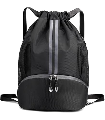 Sac De Sport à Cordon Ajustable SCBOY - Grand Volume Avec Compartiment Chaussures Et Poche Filet, Idéal Hommes Femmes Enfants