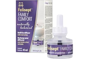 Felisept Family Comfort Ricarica 45 ml - Con erba gatta naturale senza feromoni gatto - Sciogliere Le Tensioni Nelle Famiglie Con Più Gatti E Ridurre In Modo Sostenibile - Tranquillanti gatto