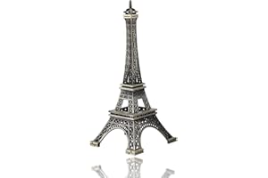 CYRANK Paris Eiffelturm, Metall Handwerk Architektur Modell Eiffelturm-Modell Eiffelturm-Metallstatue Eiffelturm-Figur Pariser Turm Für Souvenirs Zinklegierung Desktop Home Dekoration Kunst Geschenk(15cm)