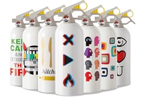 EXTINGUA Estintore Casa Omologato ABC 1 kg Estintore a Polvere con Presa Antipanico Regalo Uomo Donna Uso Domestico, Giardino, Auto, Barca, Mini Estintore Esterni - 1 pz