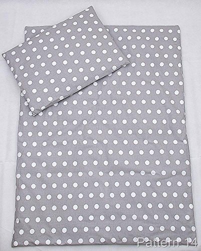 4 Pcs Cot Bedding, Duvet & Pillow Set, Duvet Size 120x90 cm - Pattern 14
