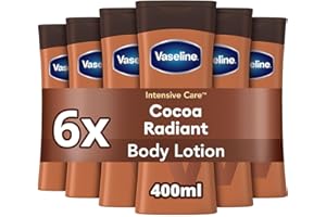 SIMPLE Vaseline Cocoa Radiant Body Lotion – Deep Moisturising Body Cream with Vaseline Jelly & 100% Cocoa Butter – Repairs Dry, Itchy Skin and Restores Natural Glow 6x 400ml