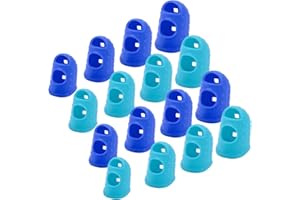 CERCTLA 16 protectores de dedos de silicona, puntas de dedos, dedales de silicona de 4 tamaños, almohadillas protectoras para principiantes que aprenden a tocar la guitarra, el ukelele y el guzheng