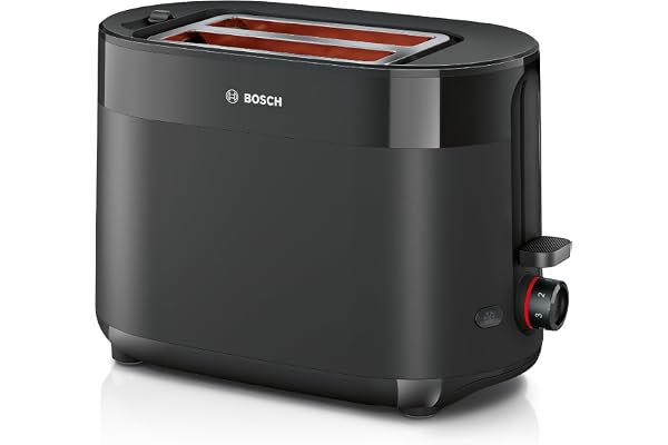 Kompakt brödrost MyMoment TAT2M123, integrerad brödfäste, med upptiningsfunktion, med automatisk avstängning, lyftfunktion, brödcentrering, perfekt för 2 skivor, 800 watt, svart matt
