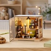 VARDEM Kendin Yap Işıklı Minyat&uuml;r &Ccedil;ocuk Odası Seti 102 Par&ccedil;a, DIY Oyuncak Oda Maketi, Yaratıcı Hobi ve El Becerisi Oyuncağı, 