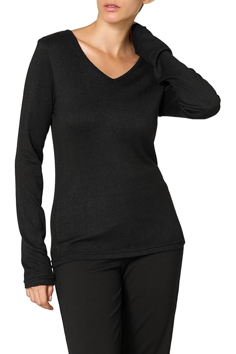 Maglia Donna Manica Lunga Girocollo - Viscosa Elastan Vestibilità Aderente - Foto 8