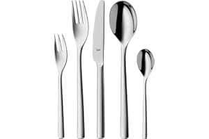 Silit Trend Besteck Set 6 Personen, 30-teilig, Monobloc-Messer, Crominox Edelstahl poliert, rostfrei, kratzbeständig, langlebig, spülmaschinengeeignet