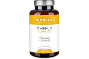 Omega 3 Capsule 2000mg - Olio di pesce Vitamina D ed E - EPA e DHA 1257mg - 60 Capsule Molli Olio di Pesce Omega 3 Nutralie