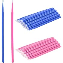 100 Stück Mikro-Applikator-Pinsel – Mini-Pinsel Für Wimpernverlängerung, Nageldesign, Make-up-Korrektur (2 Mm Spitze)