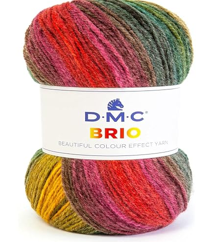 Fil à Tricoter DMC Brio – 100 G / 345 M – 18 Coloris Multicolores – Pour Vêtements Doux Et Faciles - 4