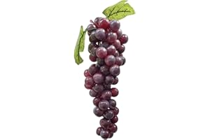‎GMMH GMMH Künstliche Deko Trauben, (Rot, Rund, 30 cm) Lebensechte Weintrauben, Weinrebe, Plastikobst, Plastiktrauben, Plastikfrucht, Kunstobst, Dekoration, Hochzeitsdeko, Schaufenster, Küche, Hotel