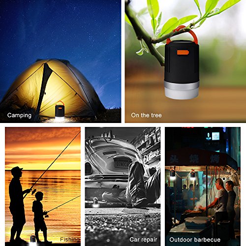 Camping Laterne, Sunvito 2-in-1 LEDs Camping Lampe und 10400mAh Power Bank, IP65 wasserdicht wiederaufladbar, Laterne Ideal für Notfall,Camping Wandern Angeln (USB-Anschluss) - 7