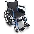 Mobiclinic®, Folding Wheelchair Lightweight, with Big Wheels, Self Propelled, Marsella, Transit Wheelchair, Mobility aids, Quick-Release castors at The Push of a Button, Sturdy, Seat 18.11 in