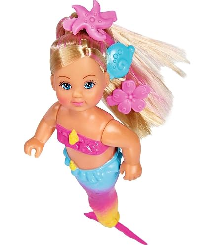 Simba Steffi Love Rainbow Mermaid Doll – 29cm Dressing Doll With Colorful Hair & Accessories