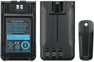 VINEYUAN Batterie de Remplacement 7.4V 1600mAh KNB-63L pour Kenwood TH-K20A TH-K20E TH-K40A TK-2000 TK-3501 TK-U100 Radios bidirectionnelles Li-ION Batterie avec Clip de Ceinture