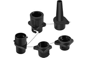 CHONGQILAO Adattatore Pompa Gonfiabile, Adattatore per Kayak con 4 Ugelli Valvola Aria, Adattatore per Pompa Paddle Board Multifunzione, Adattatore Pompa Sup per Gommoni, Stand Up Paddle Board, Letto Gonfiabile