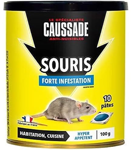 Protect Expert Anti Rats et Souris - Efficacité Radicale - Lieux secs & humides – 15 Sachets pâtes – 150g - Prêt à l'emploi - Une Ingestion Suffit- Très Appétent RASOU150N