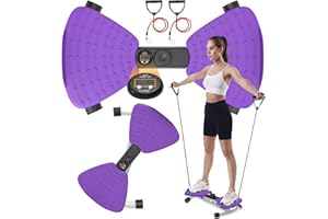 ‎HOLDONELIGHT Einstellbare Taille Twister Maschine für Frauen & Männer - geräuschlos Ab Twister Board für Home Gym, 220 lbs Kapazität mit digitaler Anzeige zu verfolgen Zeit,und Kalorien verbrannt