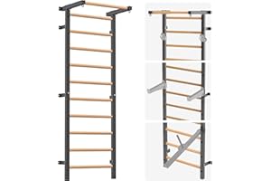 ‎LIFESWELL Lifeswell Sprossenwand klimmzugstange Klettergerüst Indoor - Kletterwand I Klettergerüst Turnwand mit Klimmzugstange Turngeräte Indoor für Erwachsene Kinder