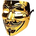 FAVELA Anonymous Hacker Mask - V for Vendetta | Guy Fawkes | White Face Mask | Cosplay | Birthday for Boys | Happier