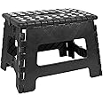 TekBox Folding Step Stool Multi Purpose Plastic Home Kitchen Foldable Easy Storage Small Stepstool (Small)