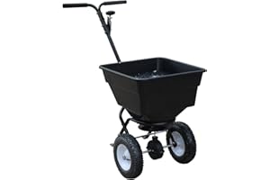 Glasdon Icemaster 50 Manual Gritter (Black) – Push Along Grit Spreader for Schools, Businesses & Roadside Use – 50 Litre Walk Behind Salt Spreader for Winter Safety – Self-Assembly Required