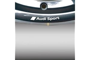 PUMU Adesivo per Cerchi Compatibile AUD Sport A3 A4 A5 A6 Q3 Q5 TT s-Line Tuning Sticker (Bianco)