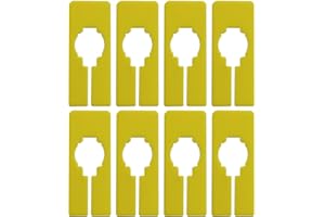 FralnFit 8 Pcs Wardrobe Dividers, Writable & Reusable Rectangle Closet Rack Dividers, Premium Clothing Hanger Partition Board for Sorting Clothes Size Type Color(Yellow)