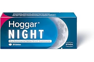 ‎HOGGAR Hoggar Night – Schlaftabletten zur Hilfe beim Einschlafen und bei akuten Schlafstörungen – Gut verträglich, für erholsamen Schlaf – 1 x 20 Tabletten